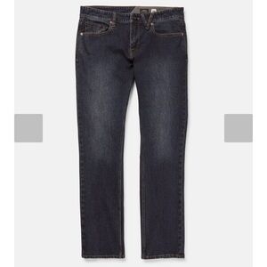 Volcom Men’s Vorta Slim Straight Fit Black Denim Jeans